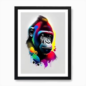 Baby Gorilla Gorillas Tattoo 1 Art Print