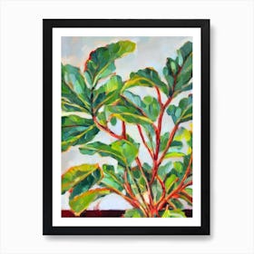 Fiddle Leaf Fig 2 Impressionist Painting Art Print
