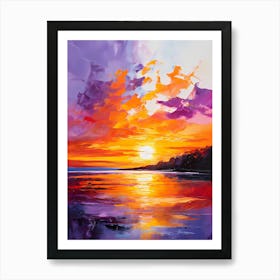 Sun Shining On the sea Art Print