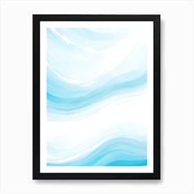 Blue Ocean Wave Watercolor Vertical Composition 162 Art Print