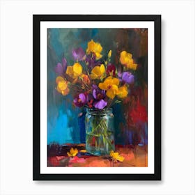 Flowers In A Jar 1 Art Print