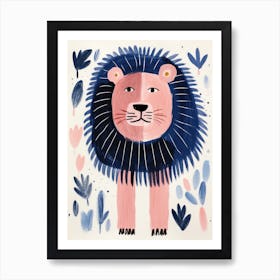 Playful Illustration Of Lion For Kids Room 3 Art Print