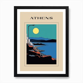 Minimal Design Style Of Athens, Greece 3 Poster Art Print