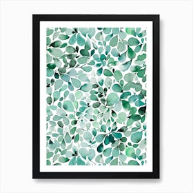 Leaffy Eucalyptus Green Art Print