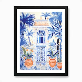 Blue And White Art Print