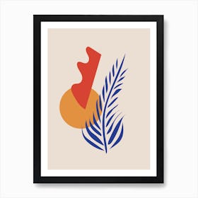 Palm Leaf Geometric Art Print Art Print