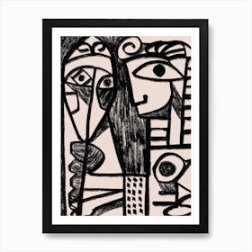 Egyptian statue Art Print