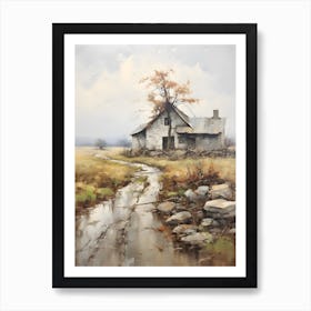 Old Stone Farm Neutral Tones 2 Art Print