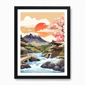 Japanese Mountain Sunrise Art Print