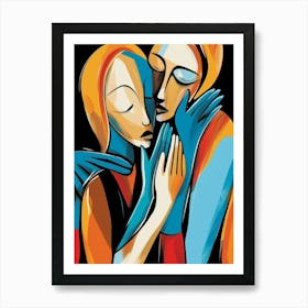 Two Women Hugging 2 Art Print