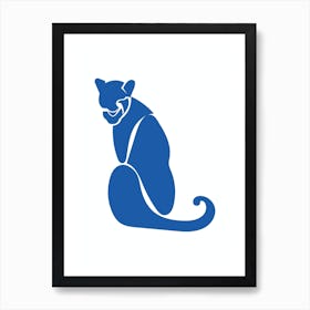 Blue Leopard 1 Art Print