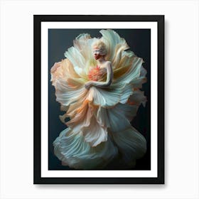 "Surreal Flower: Plus Size Abstract Art" Art Print