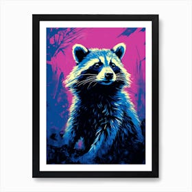 Raccoon Guardians Pop Art 2 Art Print