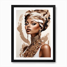 Beautiful African Woman Canvas Print Art Print