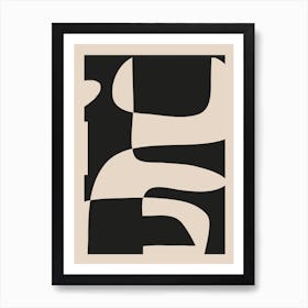 Modern Black And White Abstract Art 3 Art Print