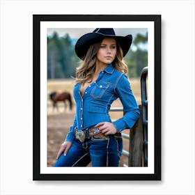 Cowgirl 8 Art Print