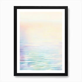 Water Ripples Lake Waterscape Gouache 1 Art Print