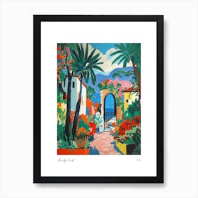Amalfi Coast Matisse Style, Italy 9 Watercolour Travel Poster Art Print