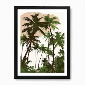 Palm Trees In The Jungle 1 Art Print