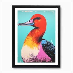 Andy Warhol Style Bird Canvasback 4 Art Print