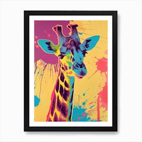 Giraffe Polaroid Inspired 3 Art Print