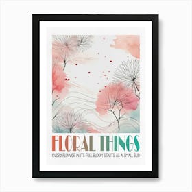 Colorful Floral Painting Art Print