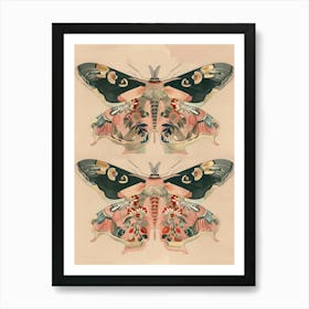 Spring Butterflies William Morris Style 6 Art Print