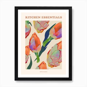 Artichoke Abstract Pattern Poster 2 Art Print