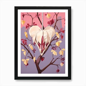 Bleeding Heart Dicentra 6 Flower Painting Art Print