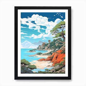 Okinawa Islands In Okinawa, Ukiyo E Drawing 3 Art Print