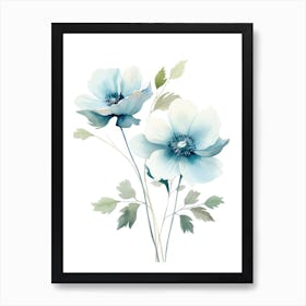 Blue Anemones 2 Art Print