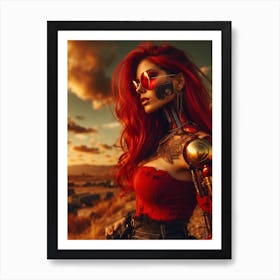 Red Haired Woman Art Print