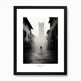Poster Of Arezzo, Italy, Black And White Analogue Photography 4 Art Print