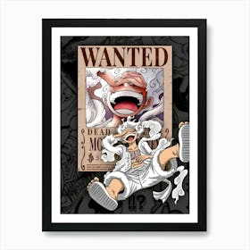 One Piece Wanted Monkey D.Luffy Art Print