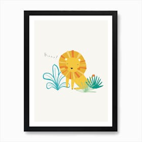 Lion In The Jungle Art Print