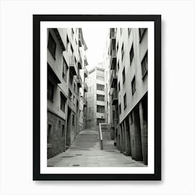 Girona, Spain, Black And White Photography 3 Art Print