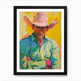Painting Of A Cowboy 4 Art Print