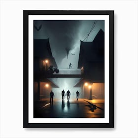 City At Night 1 Art Print