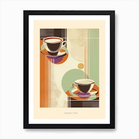 Coffee Time Art Deco Poster Art Print