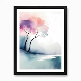 Watercolor Trees 3 Art Print