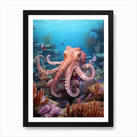 Curious Octopus 3 Art Print