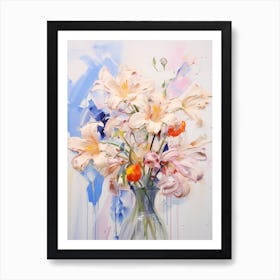 Abstract Flower Painting Lily 6 Poster