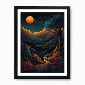 Landscape Painting 23 Art Print