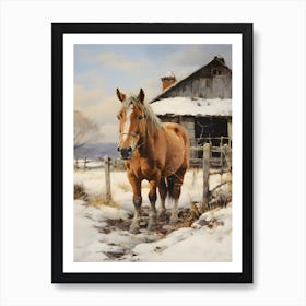 Old Stone Farm Winter 4 Art Print