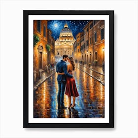 Rome At Night 1 Art Print