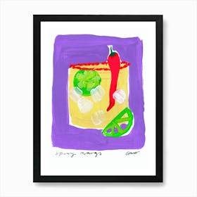 Spicy Margs Cocktail Art Print