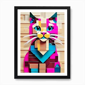 Lego Cat Art Print