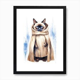 Siamese Cat As A Jedi 2 Art Print