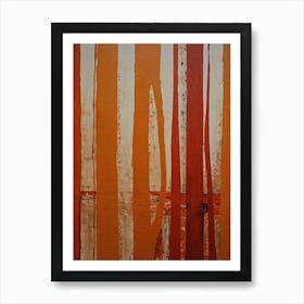 Abstract Orange Painting Art Print