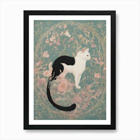 Black & White Cat Art Print